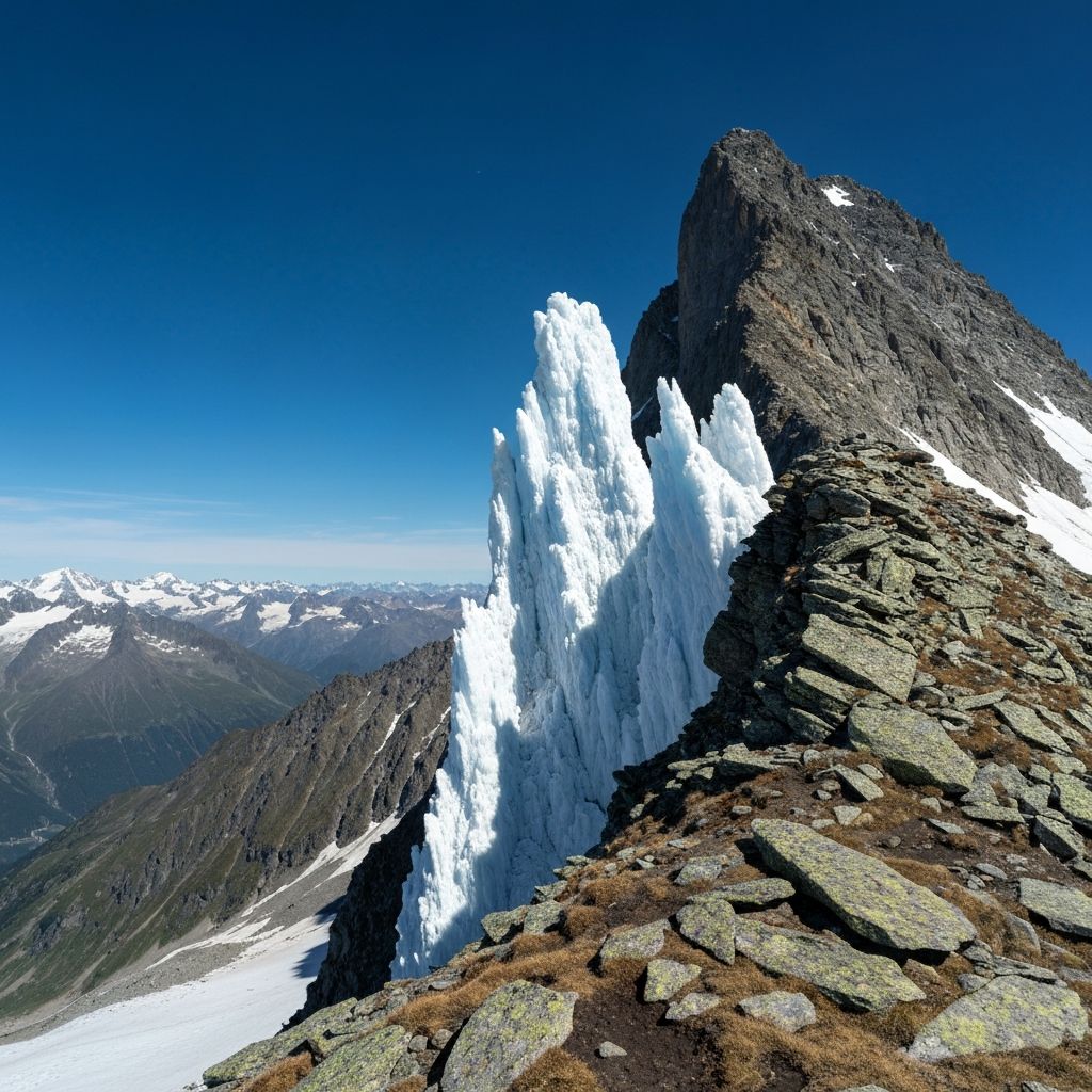 Alpine peak and natural elements